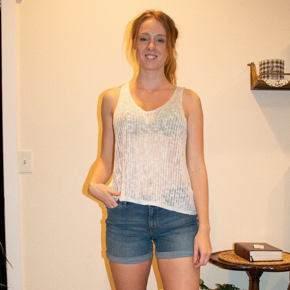 Cream Knitted Tanktop